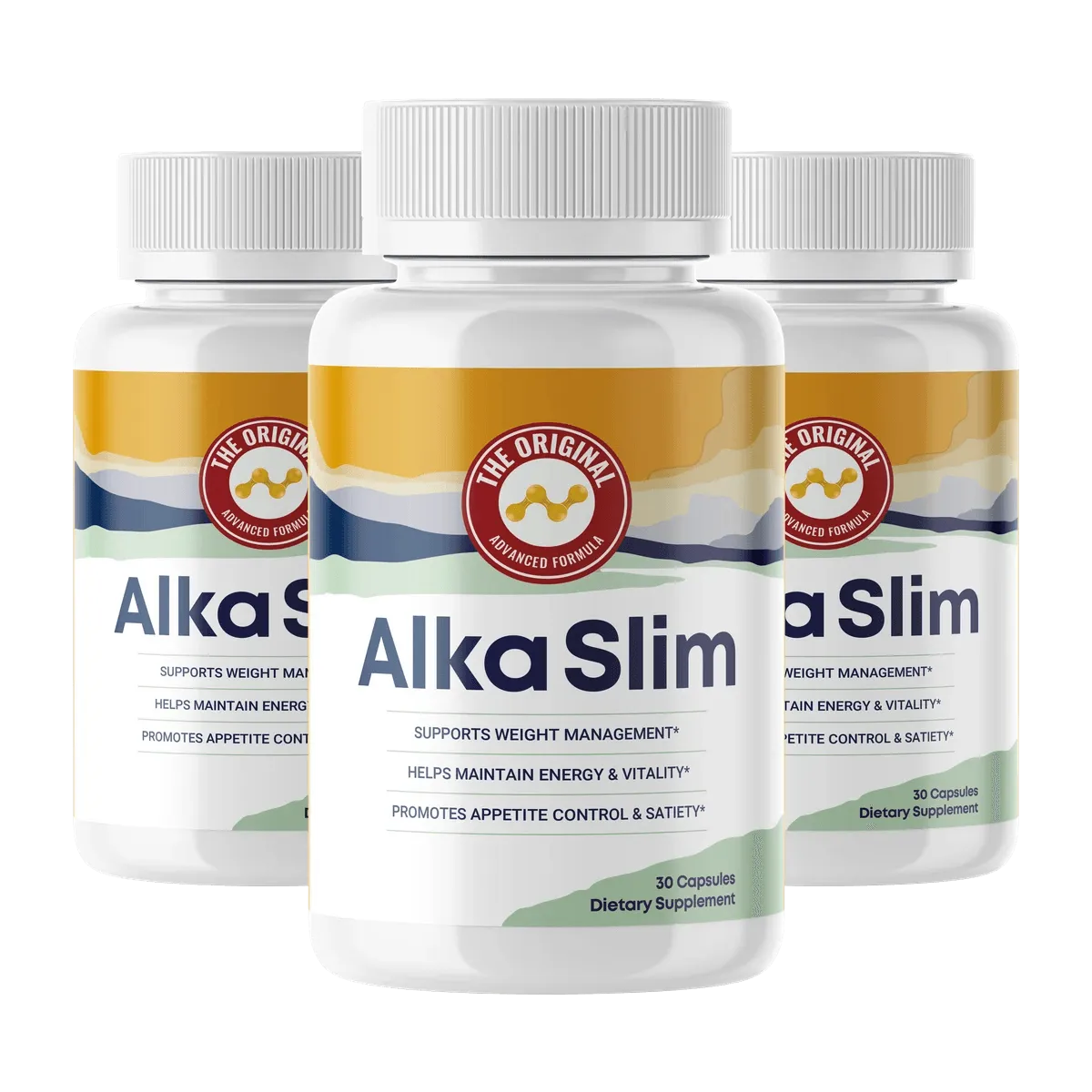 AlkaSlim natural weight management supplement bottle